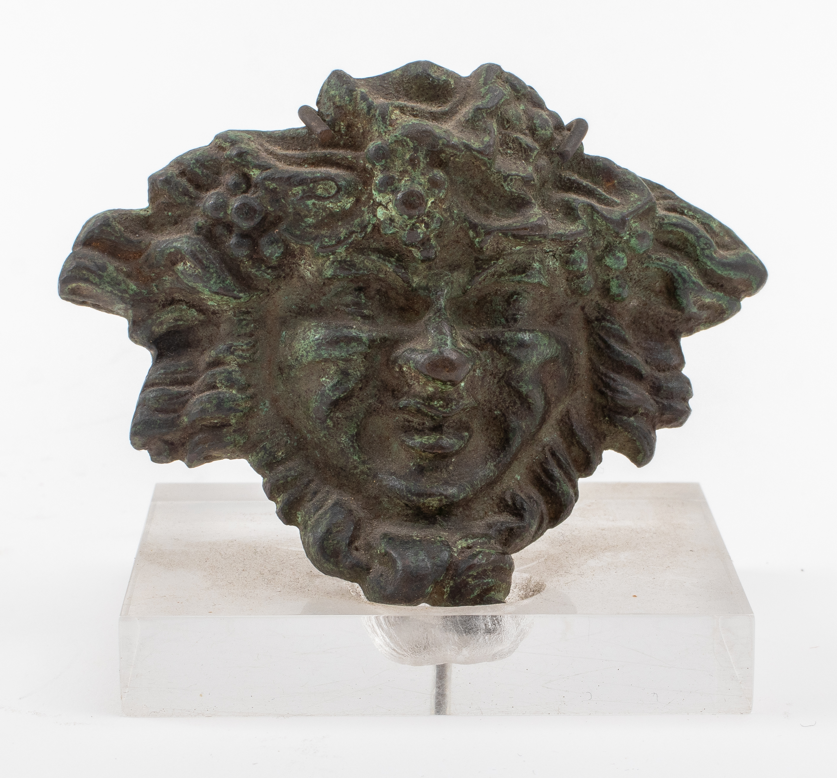 PATINATED BRONZE MASQUE OF