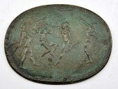 PATINATED BRONZE MEDALLION, NU
