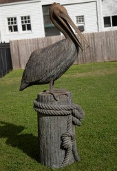 PATINATED BRONZE PELICAN FOUNT