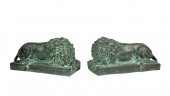 PATINATED BRONZE RECUMBENT LIO