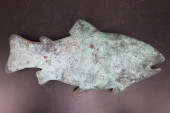 PATINATED BRONZE SALMON TRIVET