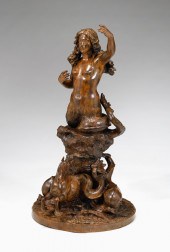 Patinated bronze sculpture