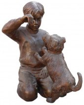 PATINATED BRONZE SCULPTURE, BO