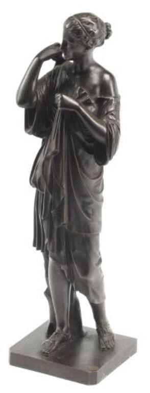 PATINATED BRONZE SCULPTURE DIANA OF