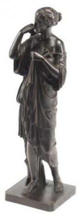 PATINATED BRONZE SCULPTURE DIA