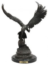 PATINATED BRONZE SCULPTURE, FA