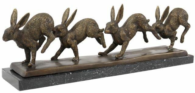 PATINATED BRONZE SCULPTURE FOUR