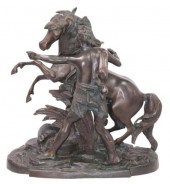 PATINATED BRONZE SCULPTURE, HO