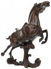 PATINATED BRONZE SCULPTURE LEA