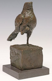 PATINATED BRONZE SCULPTURE OF