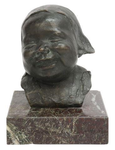 PATINATED BRONZE SCULPTURE OF A