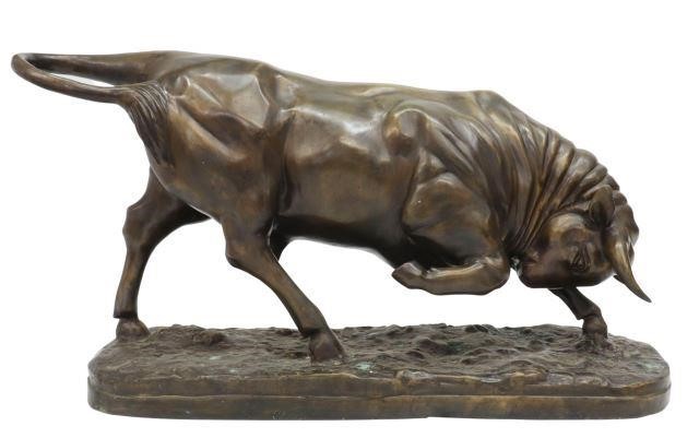PATINATED BRONZE SCULPTURE OF A