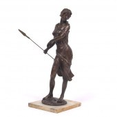 PATINATED BRONZE SCULPTURE OF