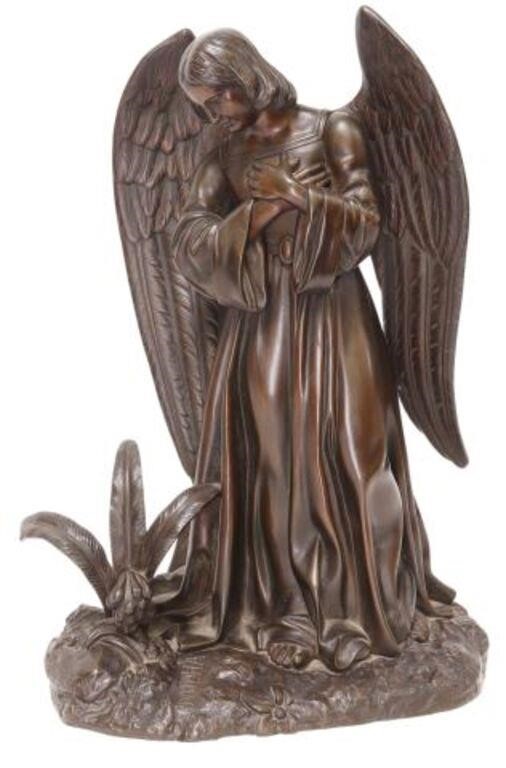 PATINATED BRONZE SCULPTURE OF AN