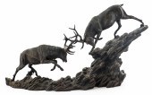 PATINATED BRONZE SCULPTURE OF