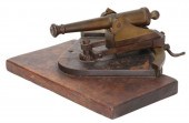 PATINATED BRONZE SIGNAL CANNON