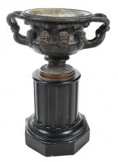 PATINATED BRONZE URN PLANTER O
