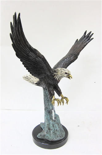 PATINATED BRONZE WILDLIFE SCULPTURE