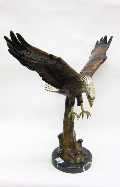 PATINATED BRONZE WILDLIFE SCULPTURE