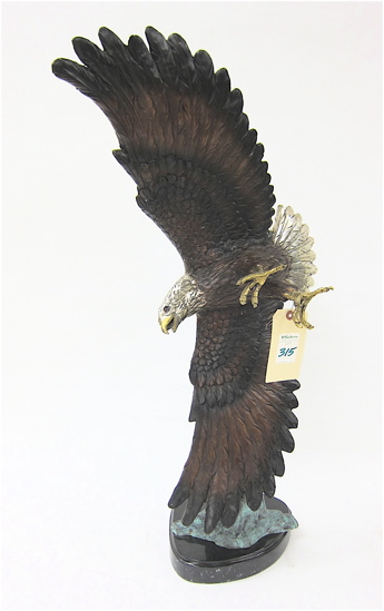 PATINATED BRONZE WILDLIFE SCULPTURE
