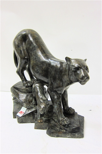 PATINATED BRONZE WILDLIFE SCULPTURE