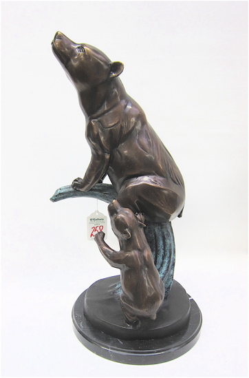 PATINATED BRONZE WILDLIFE SCULPTURE