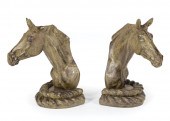 PATINATED CAST IRON HORSEHEAD