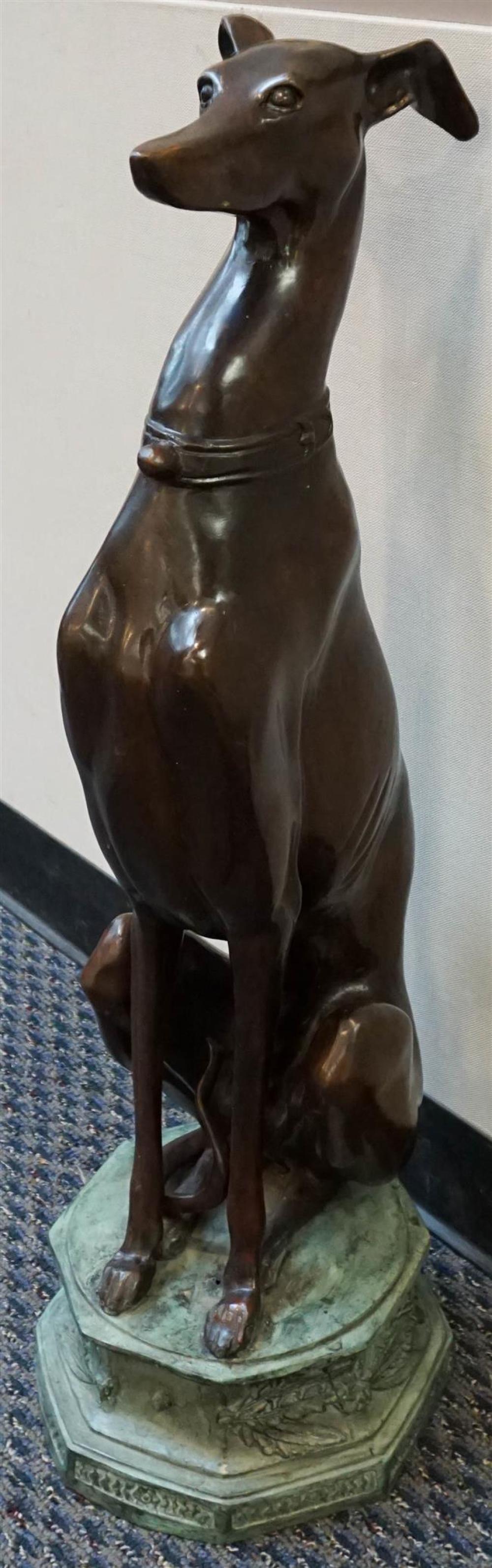 PATINATED HOLLOW BRONZE FIGURE OF