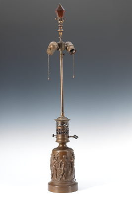 Patinated Lamp with Classical