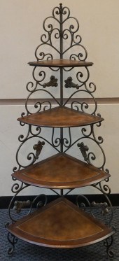 PATINATED METAL AND FRUITWOOD