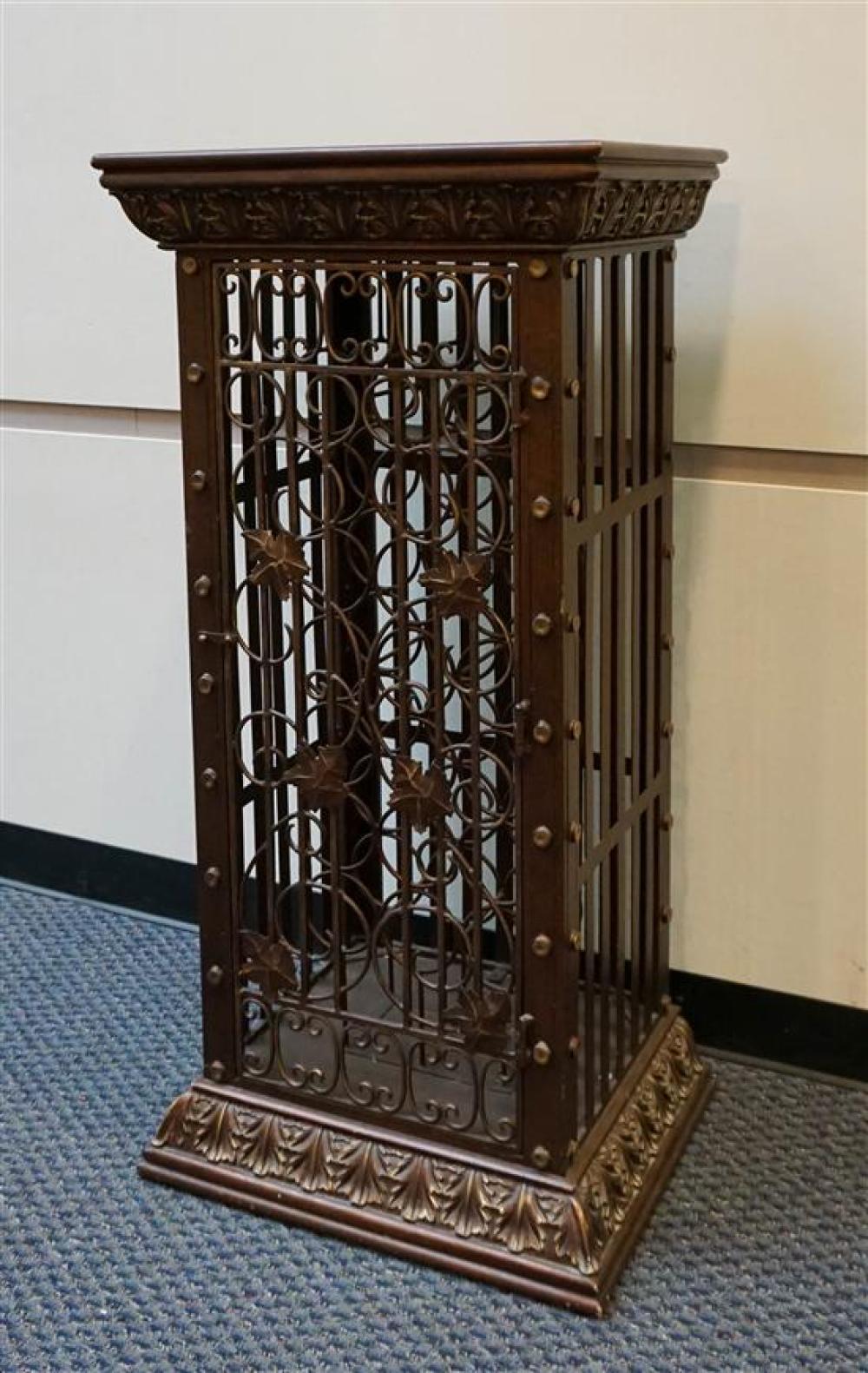 PATINATED METAL AND FRUITWOOD