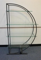 PATINATED METAL AND GLASS SHEL