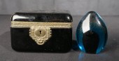 PATINATED METAL AND JET GLASS