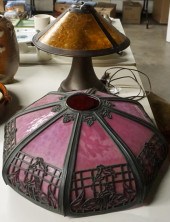 PATINATED METAL AND ROSE GLASS