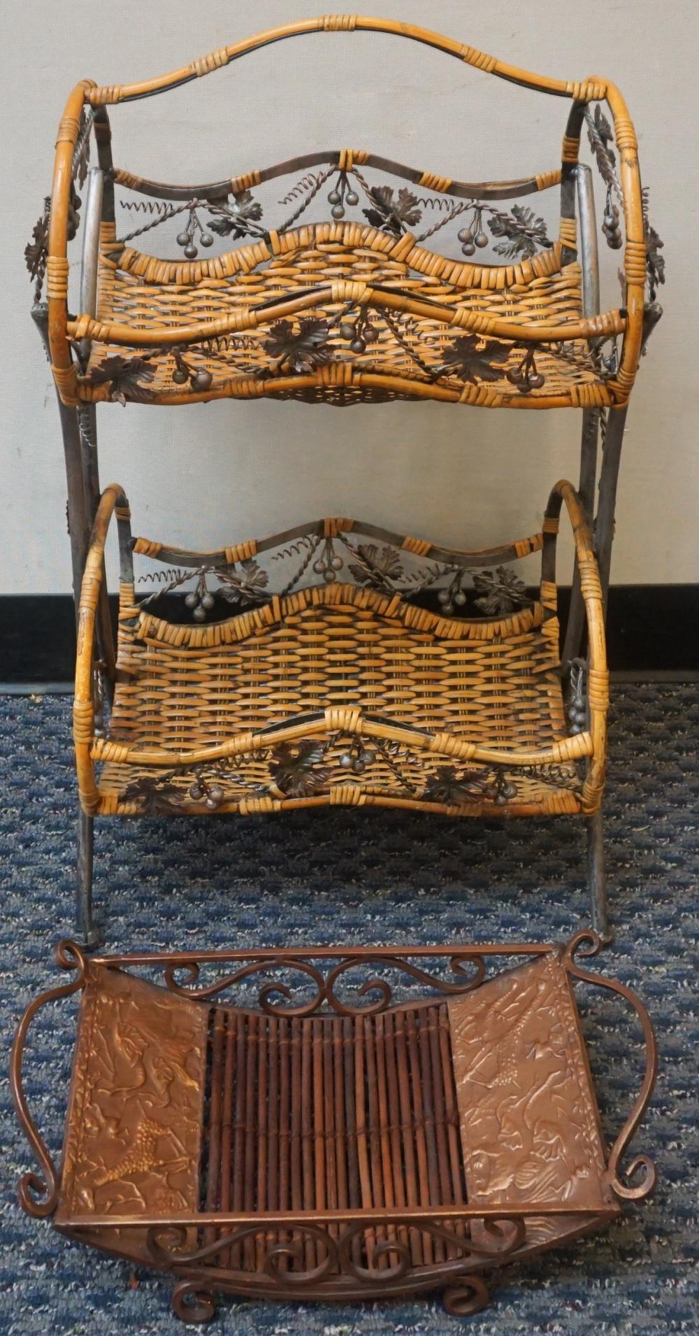 PATINATED METAL, BAMBOO, AND WICKER