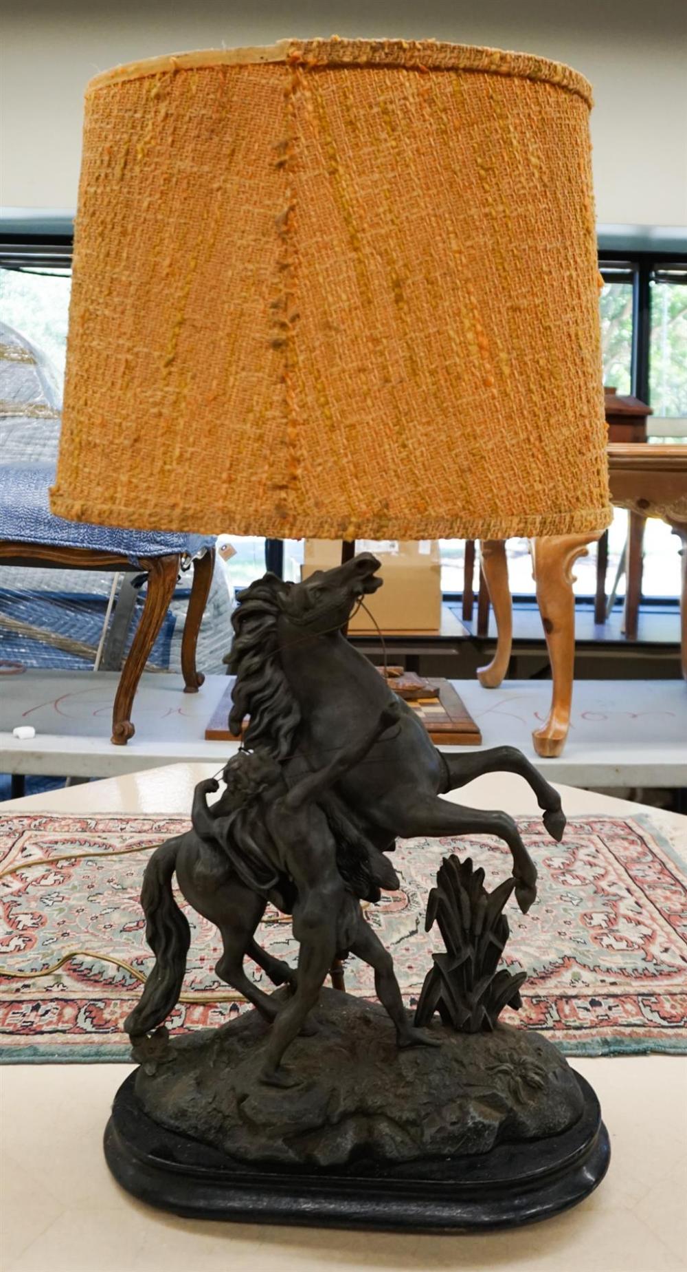 PATINATED METAL BUCKING BRONCO