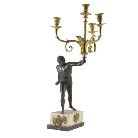 Patinated-Metal Bust of a Warrior