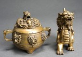 PATINATED METAL CHINESE FIGURE