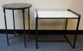 PATINATED METAL FAUX MARBLE TO