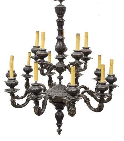 PATINATED METAL FIFTEEN-LIGHT