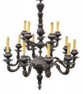 PATINATED METAL FIFTEEN-LIGHT