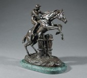 PATINATED METAL FIGURAL GROUP