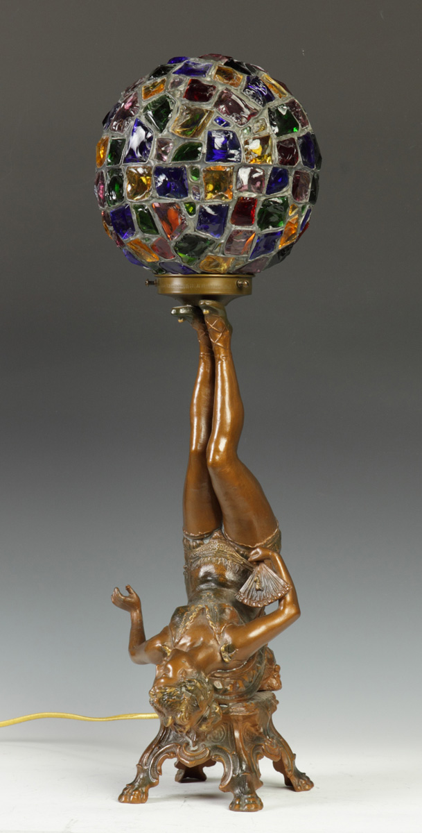 Patinated Metal Figural Young