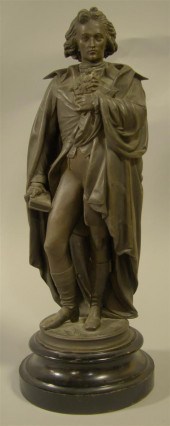 PATINATED METAL FIGURE cast as