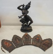 PATINATED METAL FIGURE OF A DE