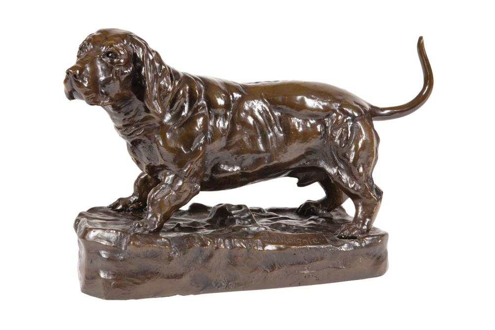 PATINATED METAL FIGURE OF