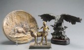 PATINATED METAL FIGURE OF BOY