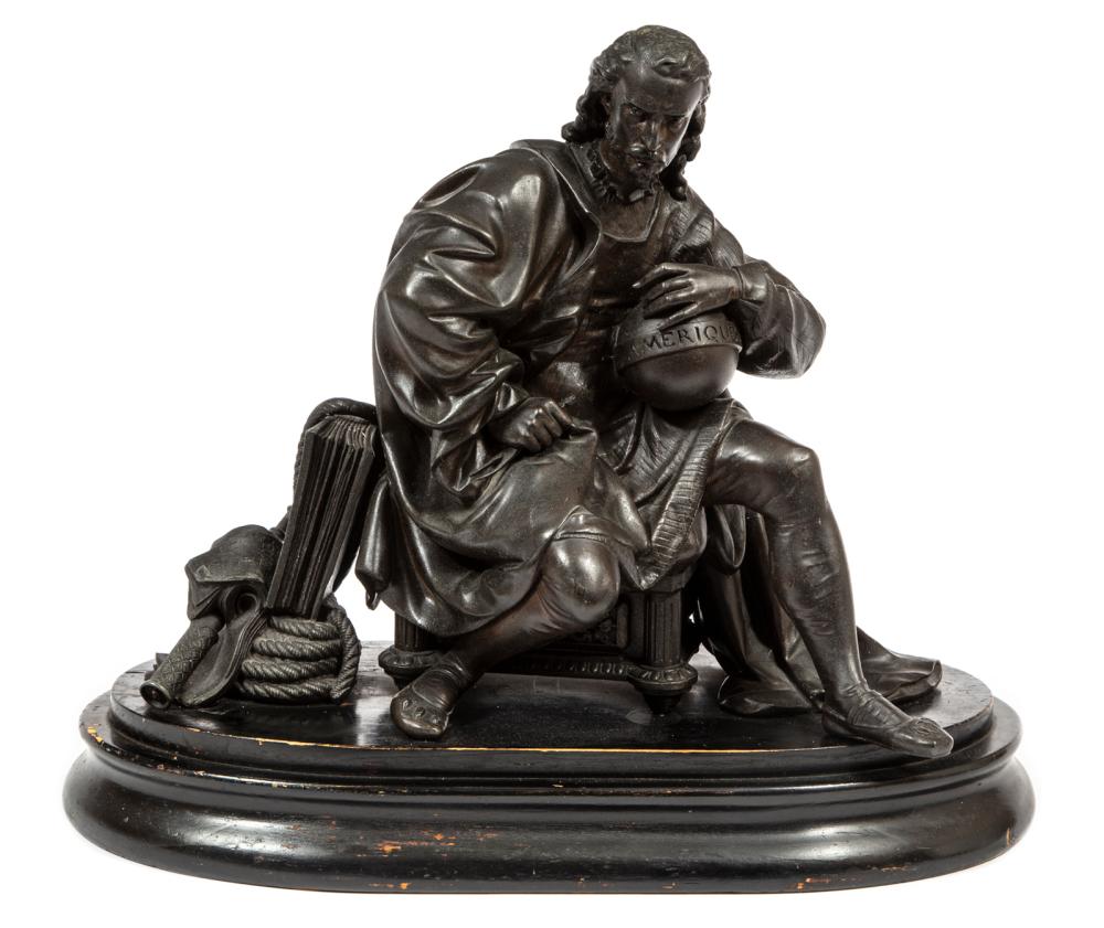 PATINATED METAL FIGURE OF