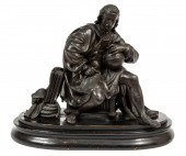 PATINATED METAL FIGURE OF CHRI