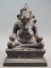 PATINATED METAL FIGURE OF GANE